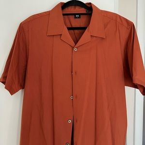 Uniqlo Camp shirt - burnt orange